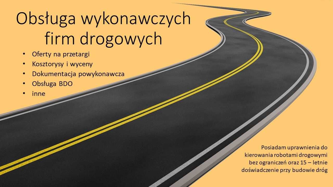 Obsługa firm bud. drogowych oferty PZP przetargi kosztorysy dokum. BDO