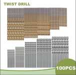 100 szt zestaw wierteł wiertło 1-3mm tytanowe DIY