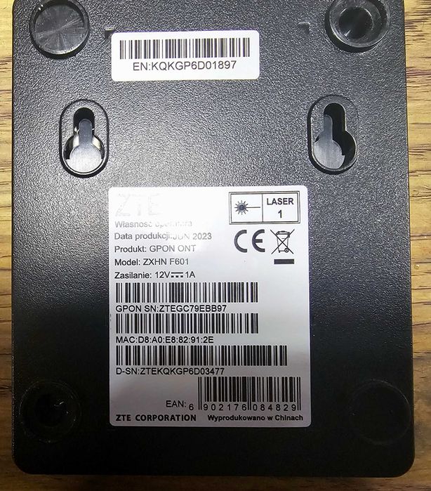 Ruter KAON AR2140X+ZTE ZXHN F601