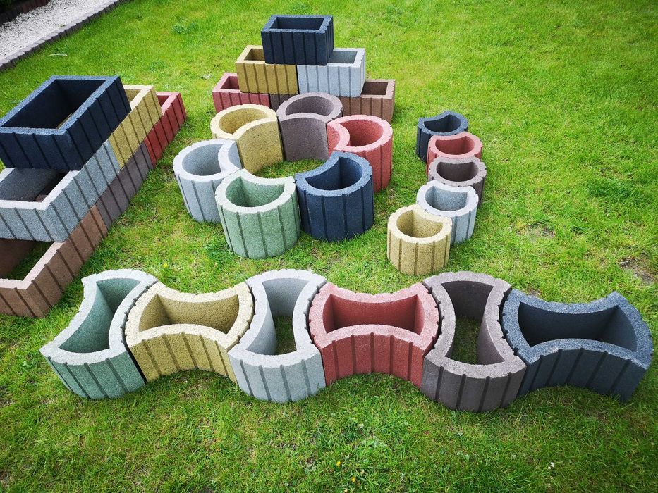 Gazony ogrodowe 49x34x24h donice betonowe, kwietniki, Wysyłka GRATIS.