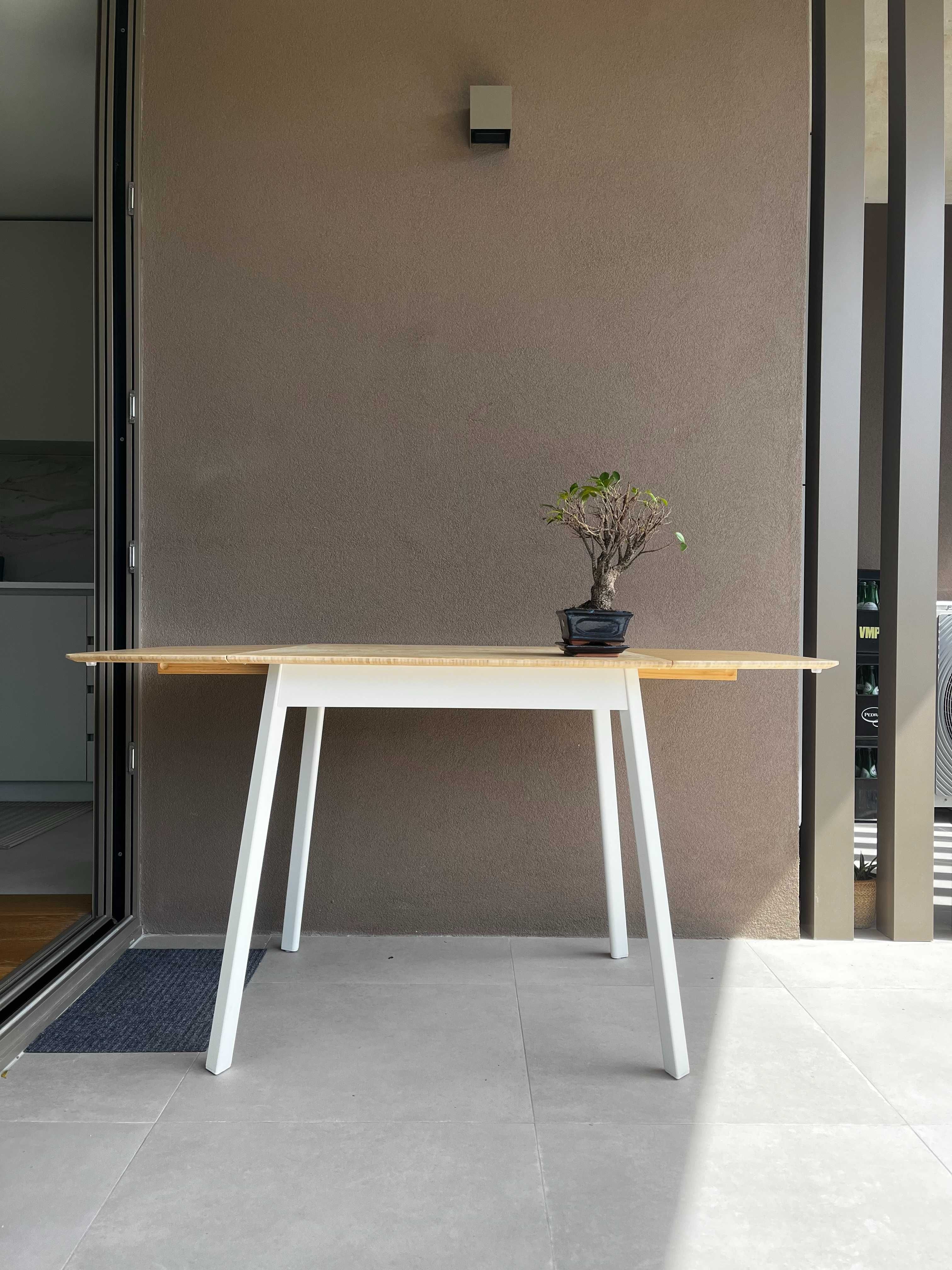 Mesa de jantar com abas dobráveis IKEA em bambu