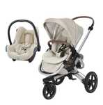 Conjunto Bébé Confort Duo Nova 3 + CabrioFix Nomad Sand + Isofix