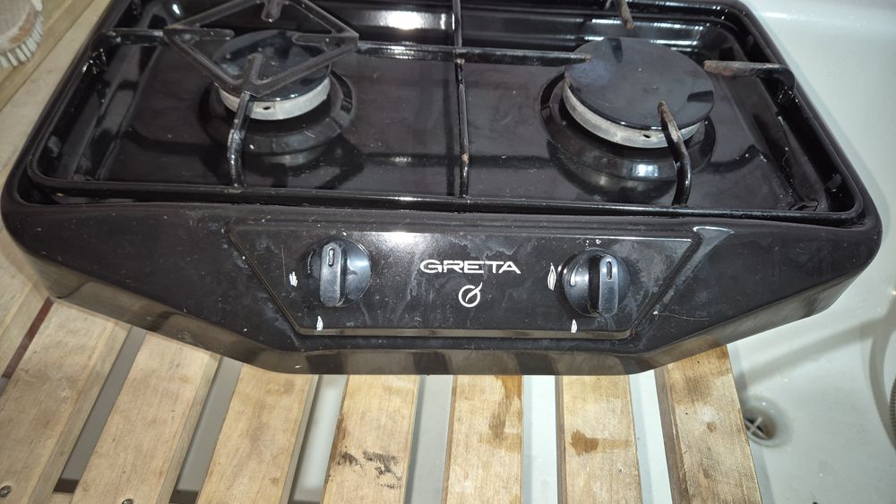 плита газова greta 2 конфорки настольна