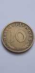 Niemcy III Rzesza 10 fenigów, pfennig 1938 rok mennica E - super