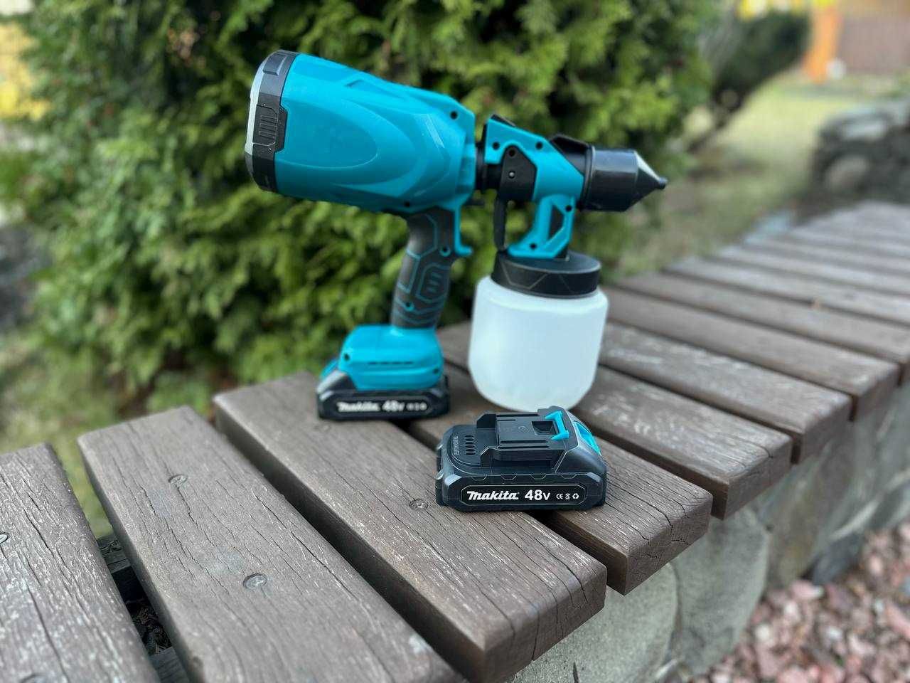 Краскопульт аккумуляторный Makita 48v. 2 акб. Фарбопульт Макита