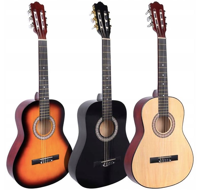 Gitara klasyczna idealna dla początkująych zestaw + akcesoria gratis