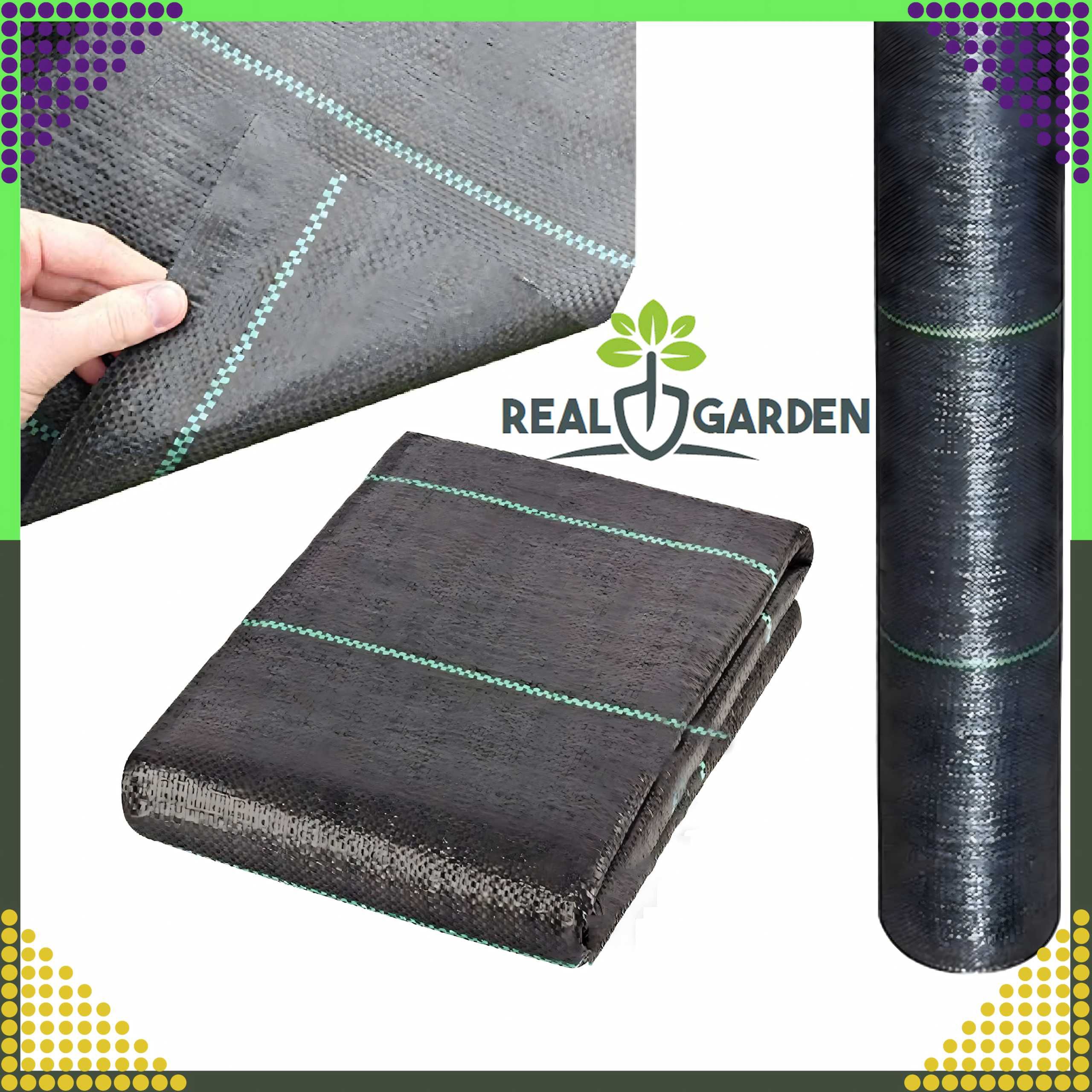 Agrowłóknina ogrodowa czarna 140 g/m² – 1,6 x 50 m – UV, antychwastowa