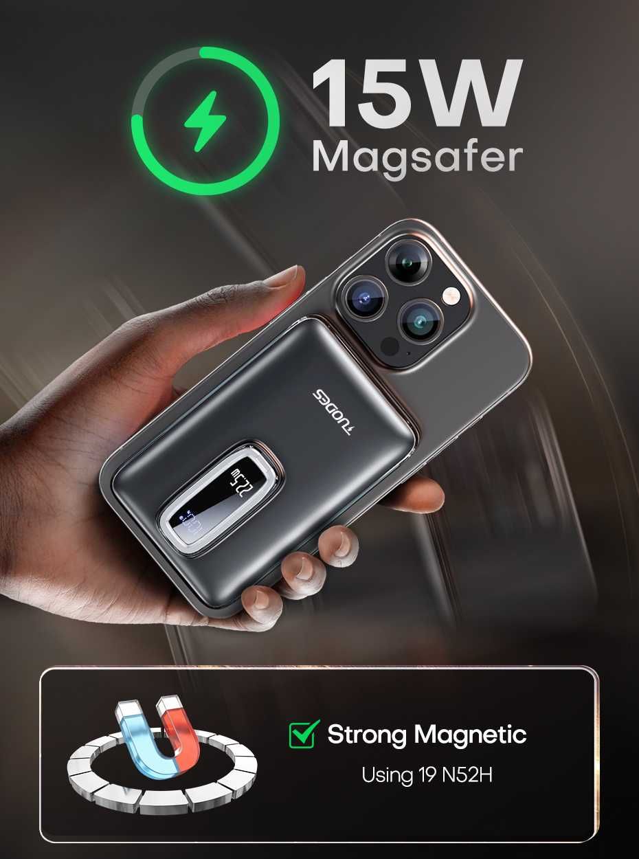 22.5W 10000mAh Magnético Magsafe Pomer Bank ( TUODES)