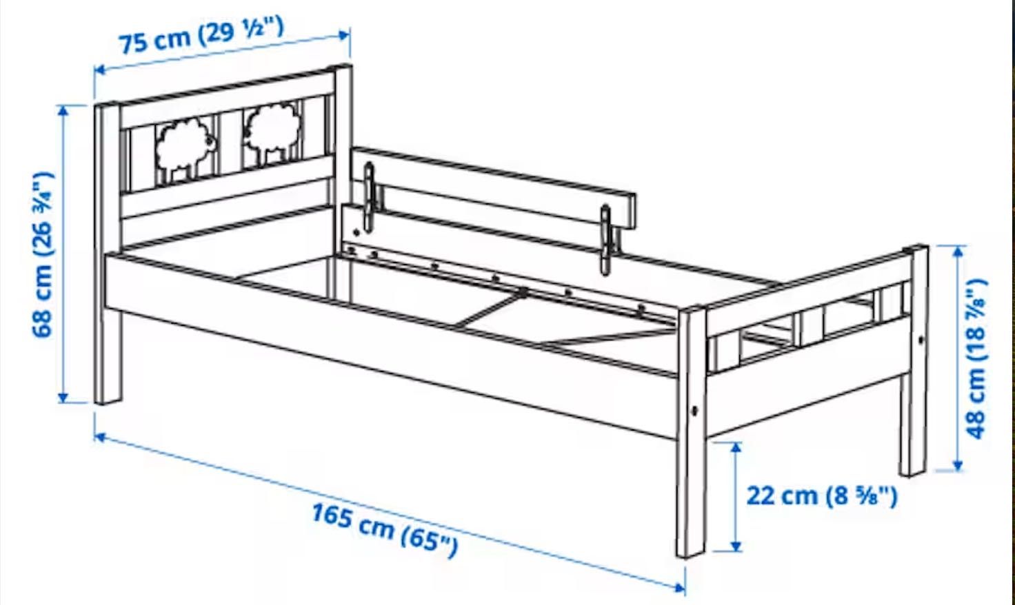 Cama de Criança IKEA KRITTER + Colchão + extras