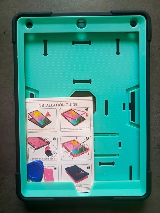 Etui Case do iPad Air Gen.5 Pancerne Czarno Miętowe