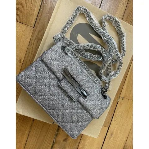 Сумка kurt geiger вечірня срібна з блискітками