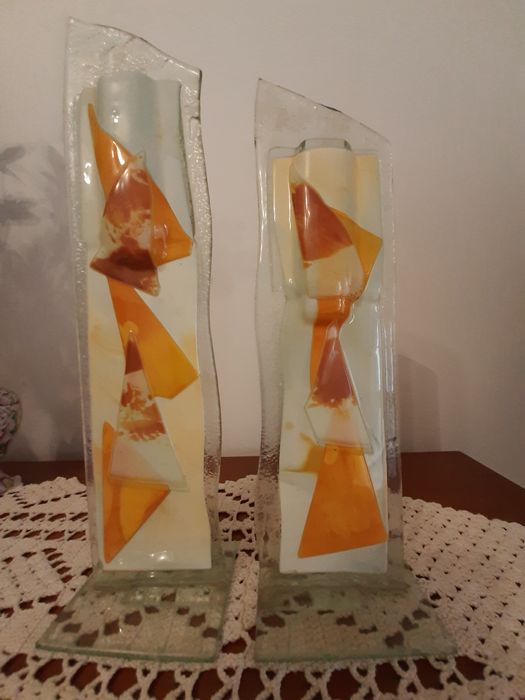 Peças de vidro artesanal