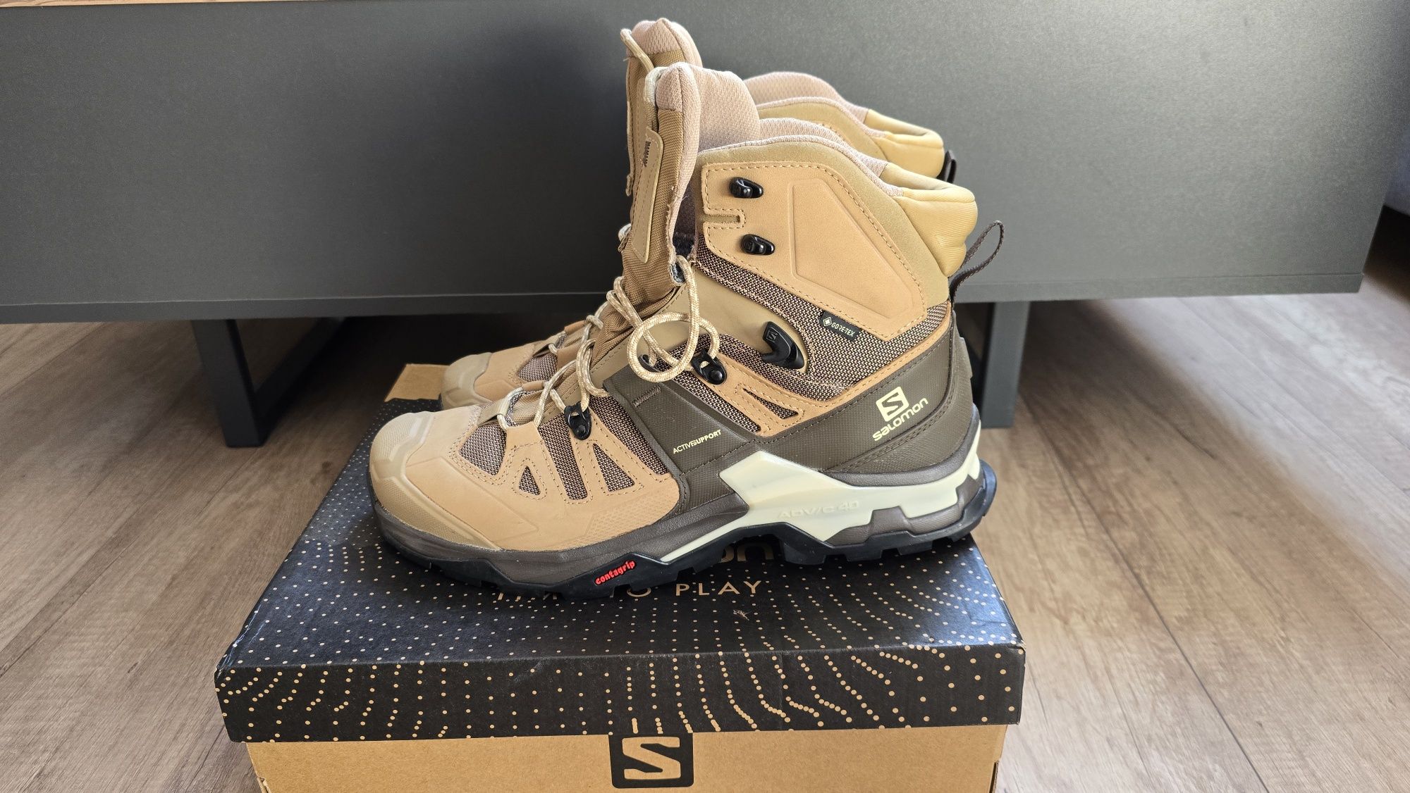 Buty Trekkingowe Górskie Salomon Quest 4 GTX Piaskowe rozmiar 44 i 2/3