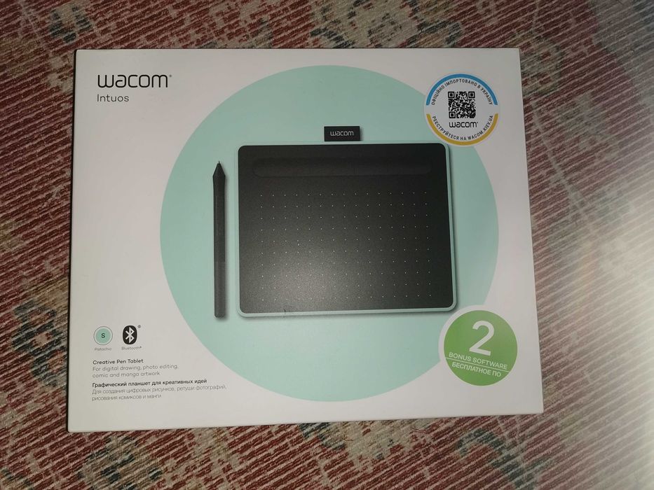 Графічний планшет Wacom Intuos S Bluetooth Фісташковий