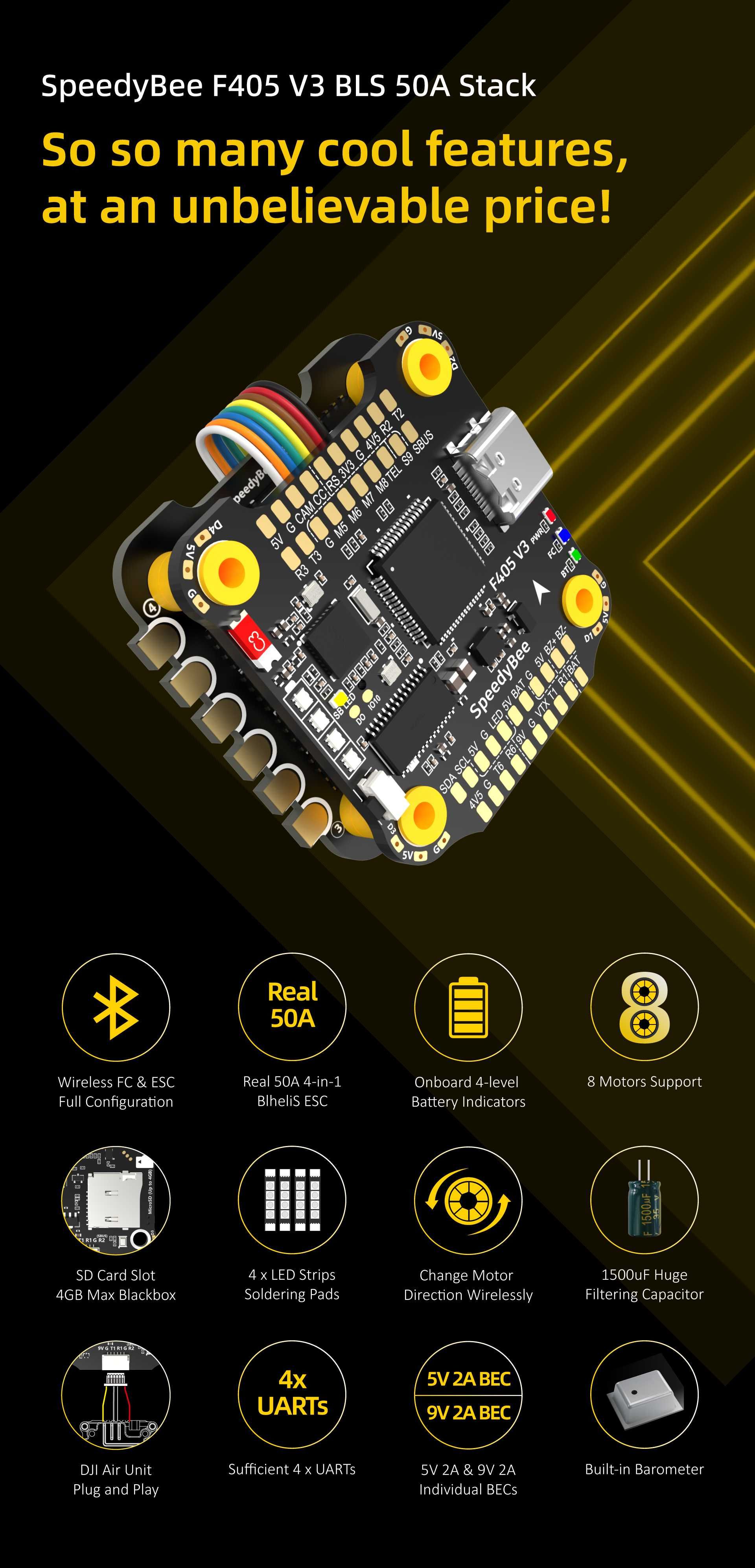 Стек SpeedyBee F405 V3 ESC50A