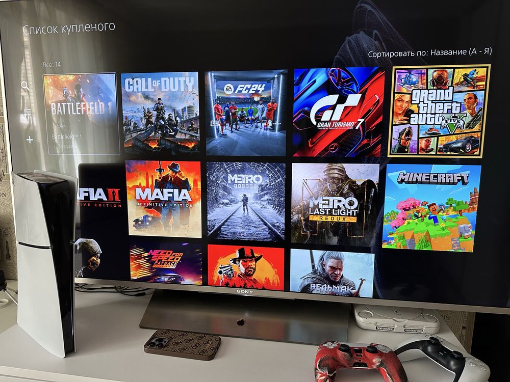 PlayStation 5 Slim, Ps5, 1Tb, ідеальний стан, два джостика, є ігри.