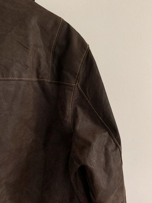 Skórzana męska kurtka brązowa Vintage retro M L