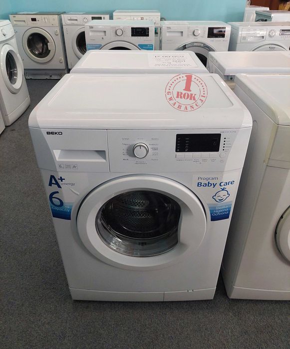ROK GWARANCJA Pralka Beko WMB61031 Wyświetlacz Funkcja PUPIL 6kg Dowóz