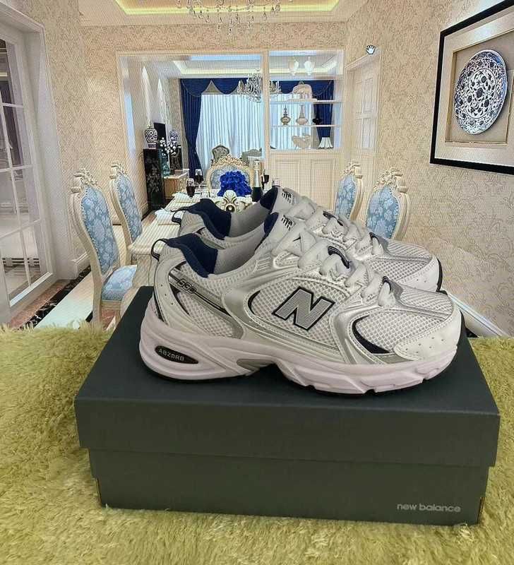 Butymęskiedamskie_NewBalance530WhiteSilver Navy R.37.5