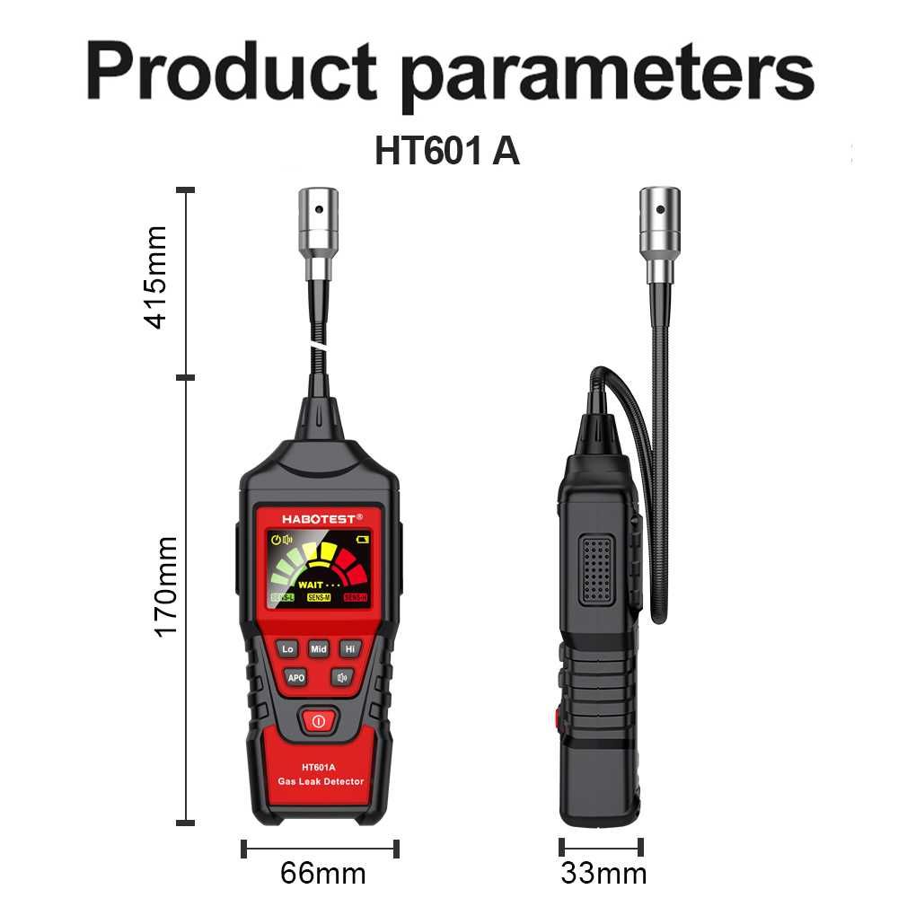 Detektor wycieku gazów Habotest HT601A z alarmem Tester