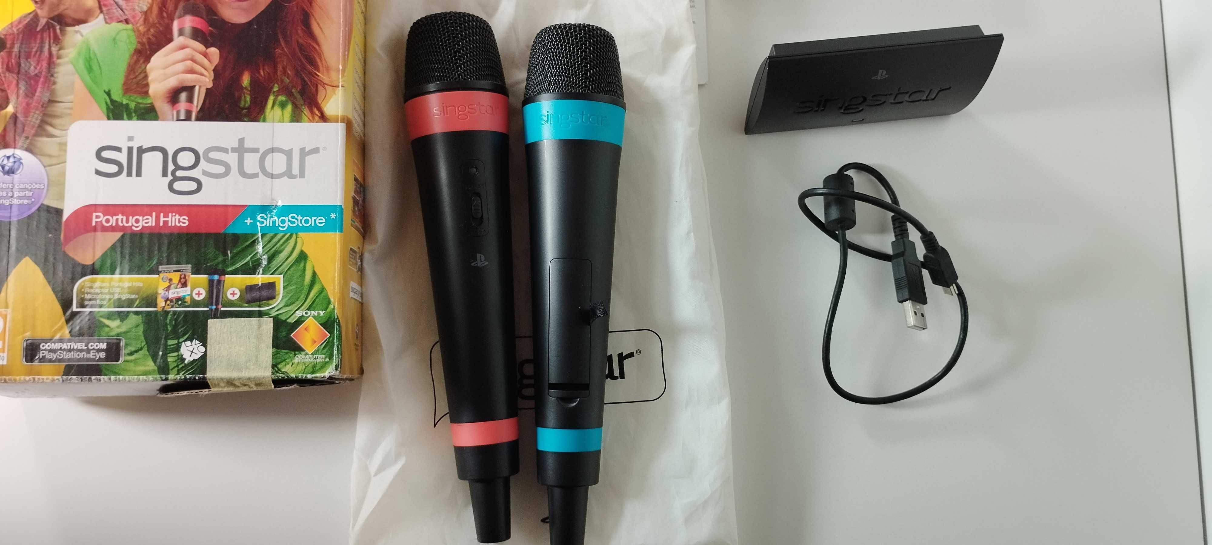 Singstar Portugal Hits Microfones Wireless com jogo e caixa