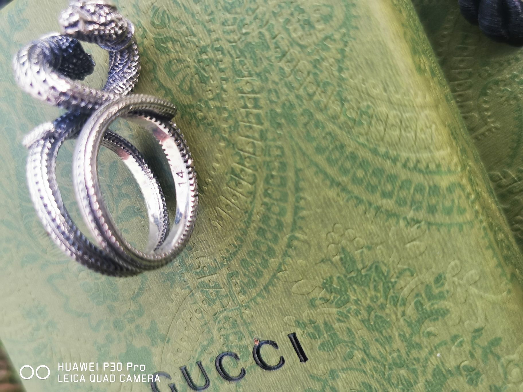 Pierscionek Gucci snake GG ring