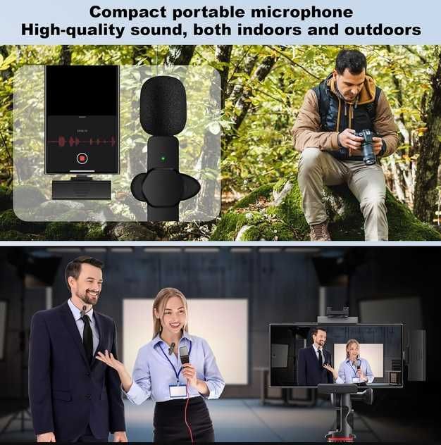 Бездротовий мікрофон петличний CKOKC K80 для iPhone, iPad,Android