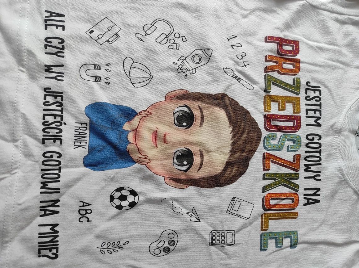 Koszulka t-shirt śmieszny Franek Jestem gotowy na przedszkole, ale czy