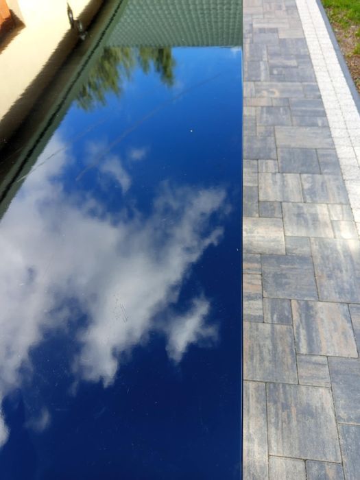 Nowy stół czarny 90x180 połysk metalowe nogi