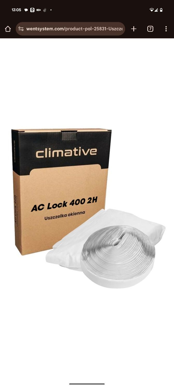 Uszczelnienie okna klimatyzacja Climative AC lock 400