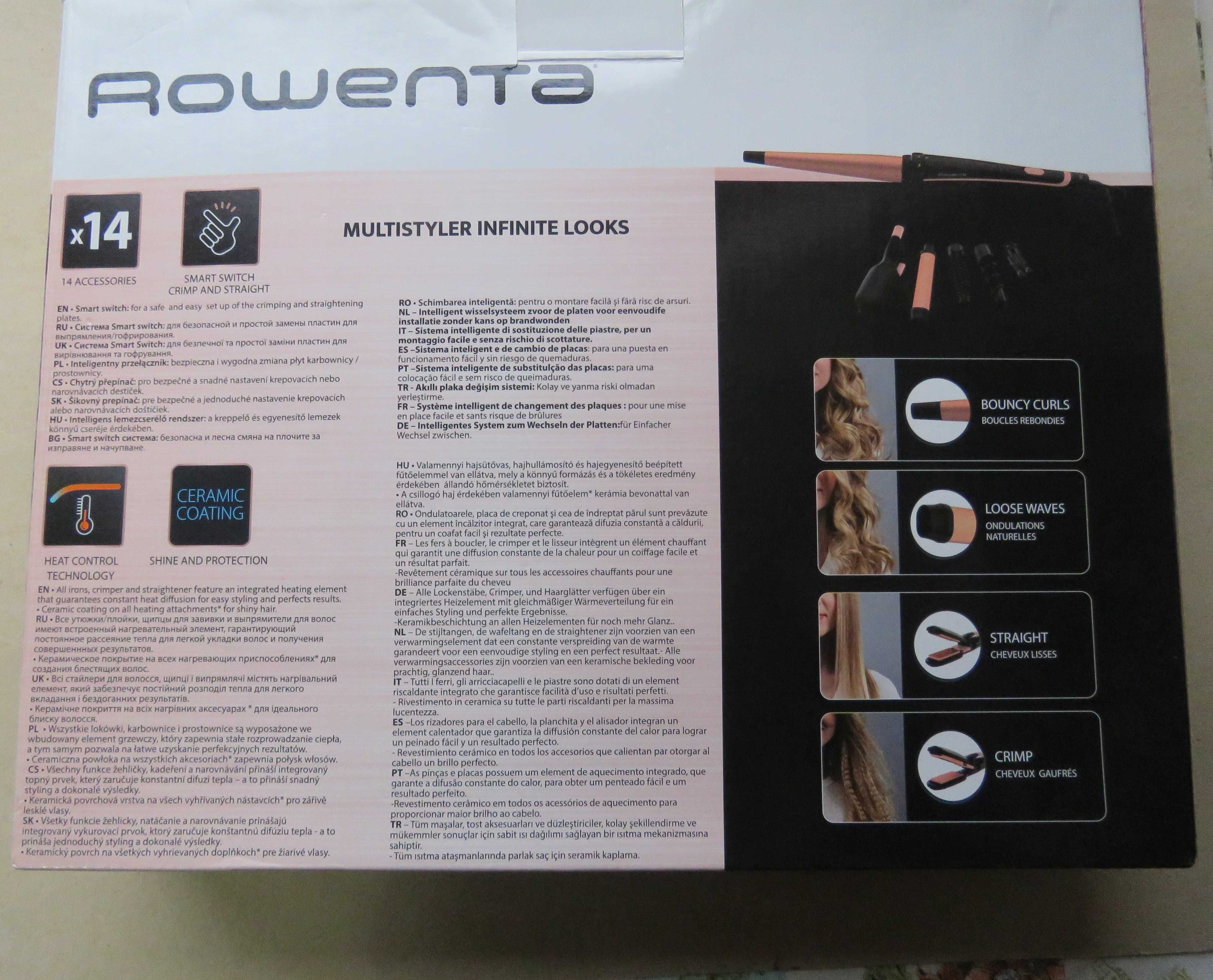 Rowenta Multistyler Infinite Looks;Revestimento ceramico;190ºC; USADO