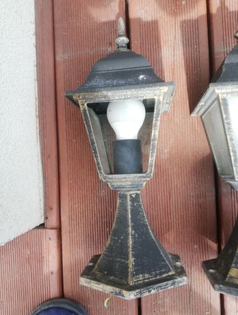 Lampa ogrodowa bez złoto mat wysokość 41