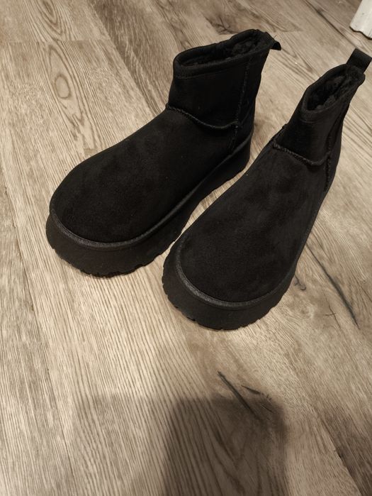 Śniegowce damskie ocieplane czarne