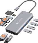 NOVOO 11 in 1 Stacja dokująca Hub USB C 60Hz Adapter HDMI 4K Multiport