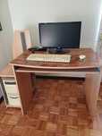 Secretária+monitor+computador+teclado