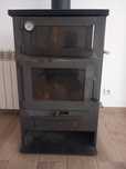 Salamandra com forno e medidor de temperatura