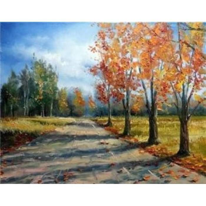 Malowanie Po Numerach Park Jesienią 50X40 Cm+ Rama