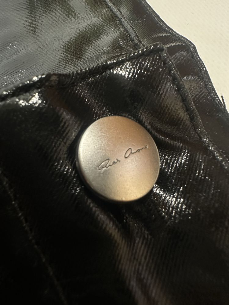 Rick Owens клеш штаны кожаные leather drkshdw banana opium archive
