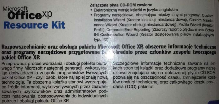 Microsoft Office XP Resource Kit - książka, poradnik