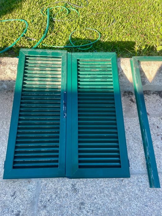 7 Portadas Duplas Alumínio Verde com Aro