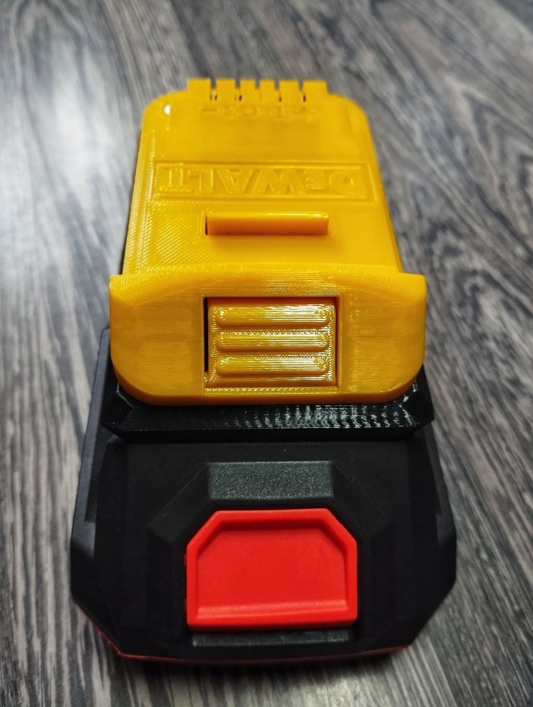 Адаптер перехідник акумулятор Dnipro-M 20V на інструмент Dewalt 20V