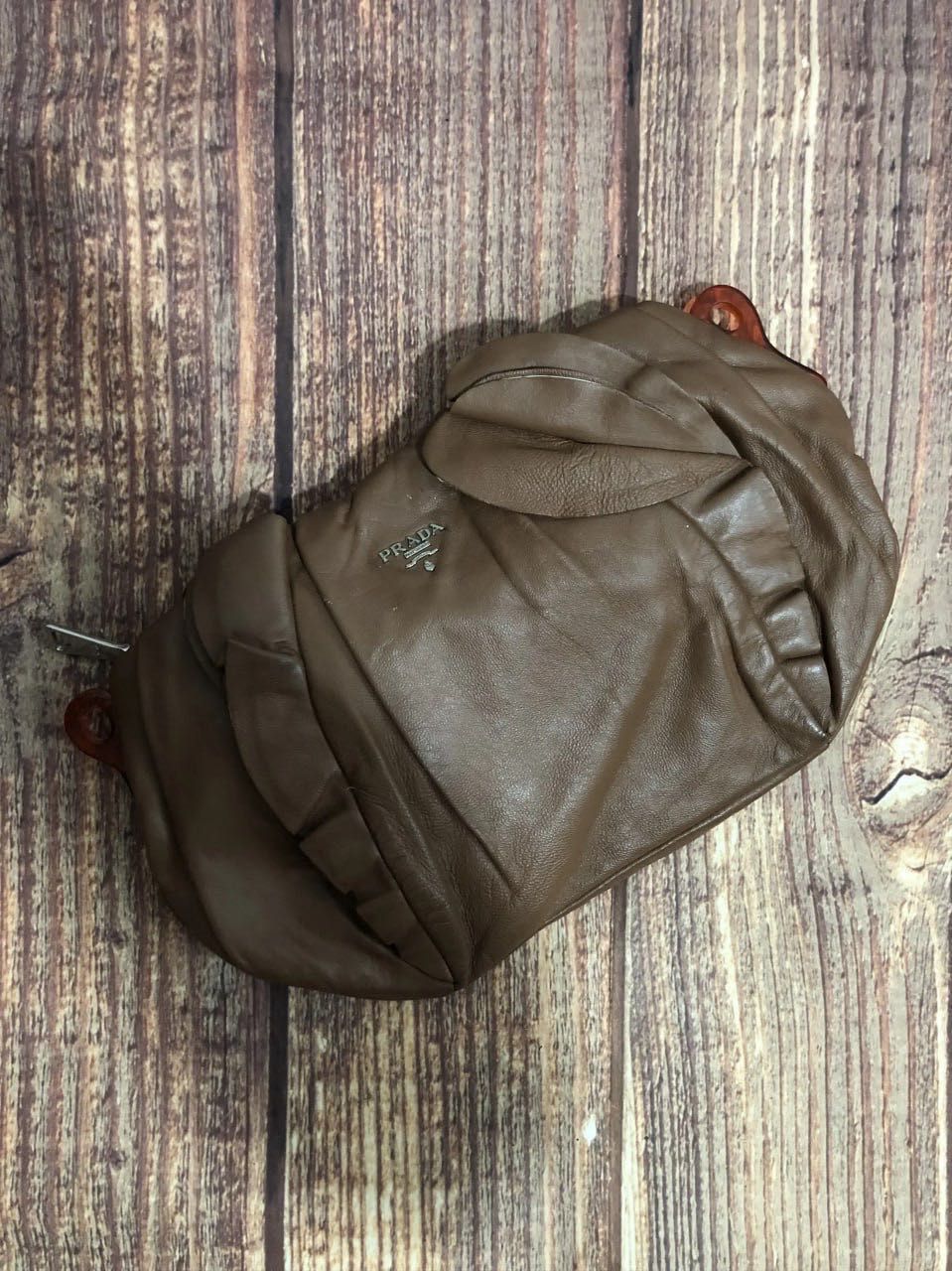 Сумка Prada(Прада)Milano рюкзак(портфель)мессенджер коричневий