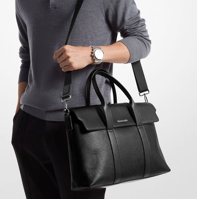 Чоловічий солідний шкіряний портфель дипломат, рюкзак від Michael Kors