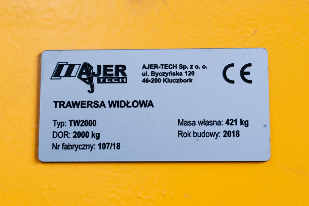 Trawersa widłowa Typ: TW2000 DOR: 2000 kg 2018
