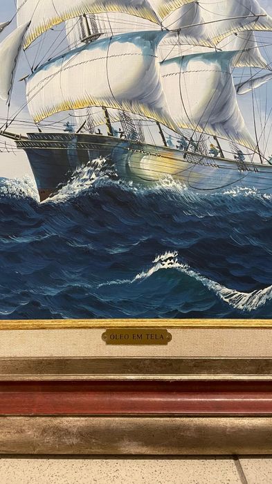 Quadro pintado a óleo em tela