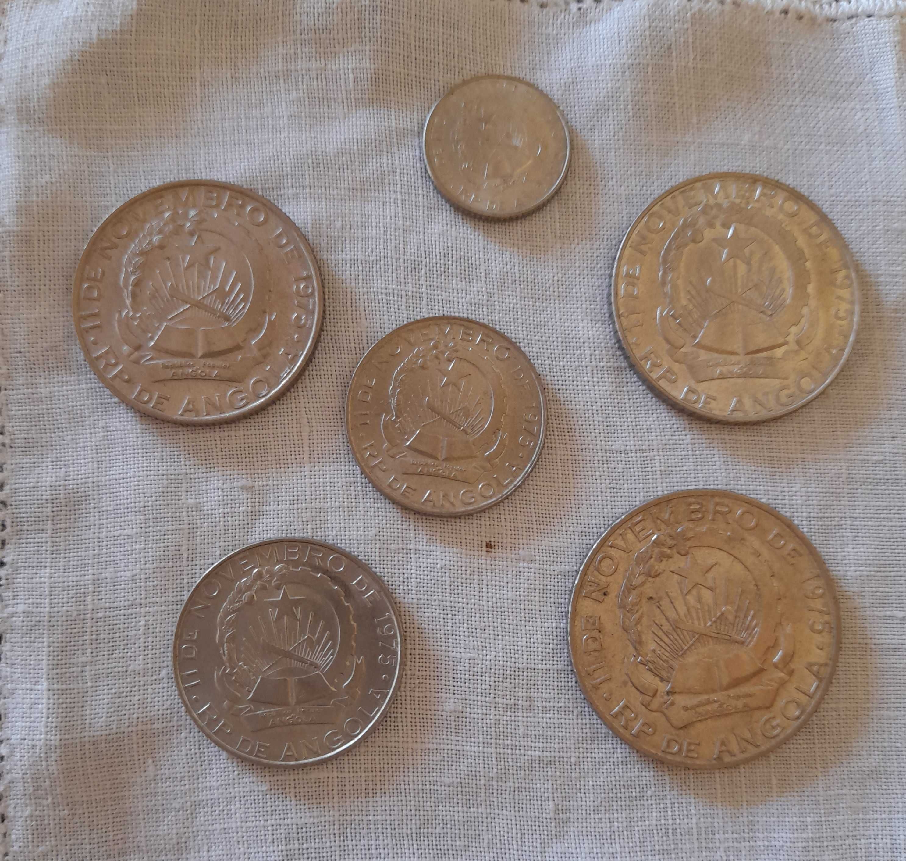 Conjunto de Moedas da Independência de Angola - (Belas)- 1977