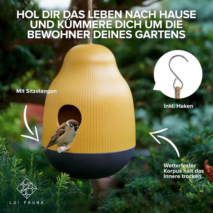 Domek dla ptaków do zawieszenia – karmnik