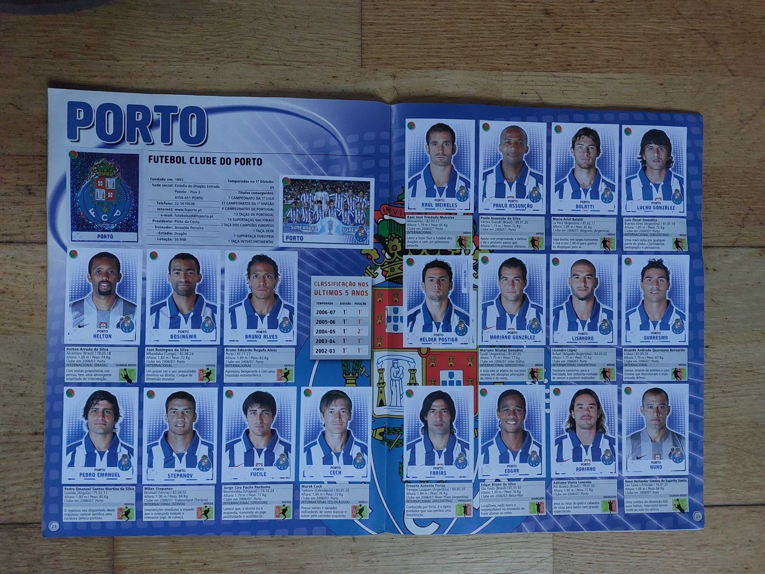 Caderneta de cromos - Futebol 2007-08 - Completa