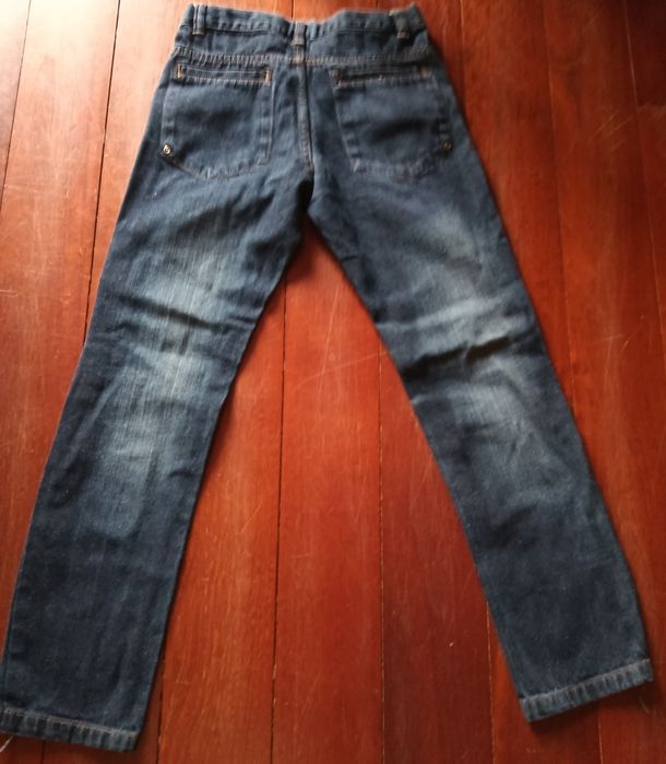 Calças ganga escuras