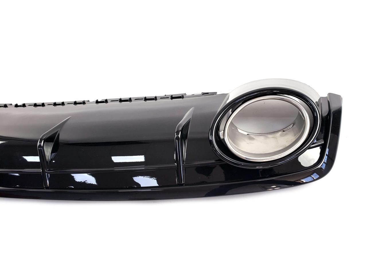 Диффузор с насадками в стиле RS Audi Q7 4M 2015-2020  Черный глянец